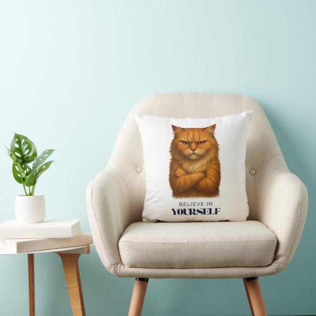 Feline Confidence   T-Shirt Cushion (Chair)