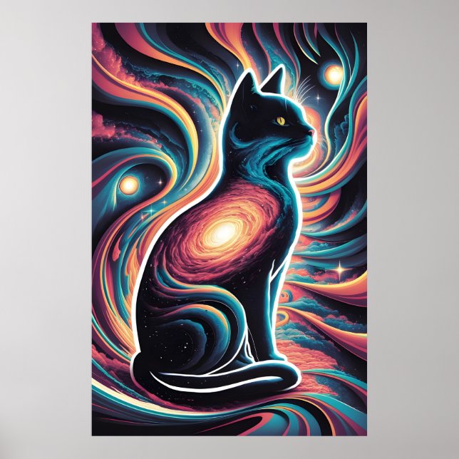 Feline Cosmos Poster (Front)