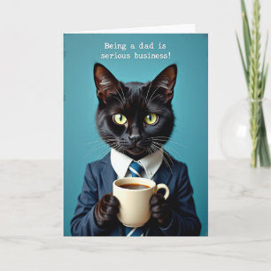 Feline Dad Portrait Card