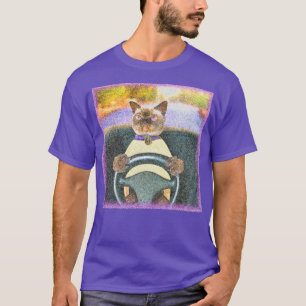 "Feline Driver" Cute Photo. Buy Now T-Shirt
