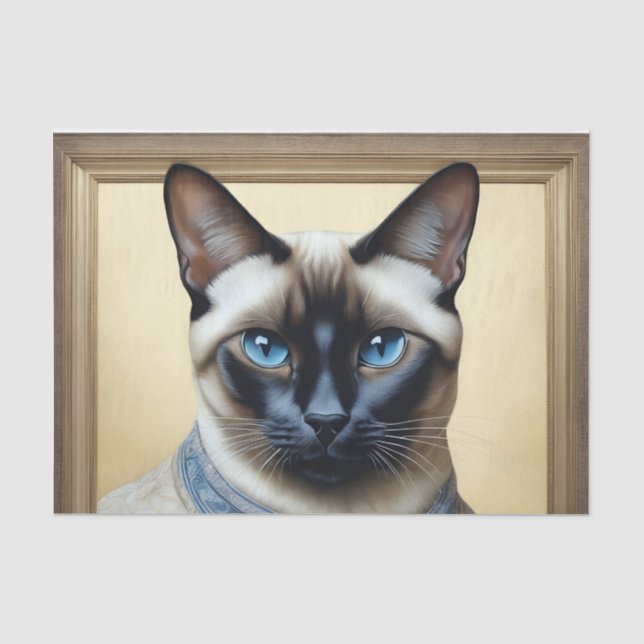 Feline Elegant Siamese Tissue Paper (Front)