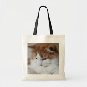(Feline Fancy) Kitty Contemplation: Cat Photo Tote Bag