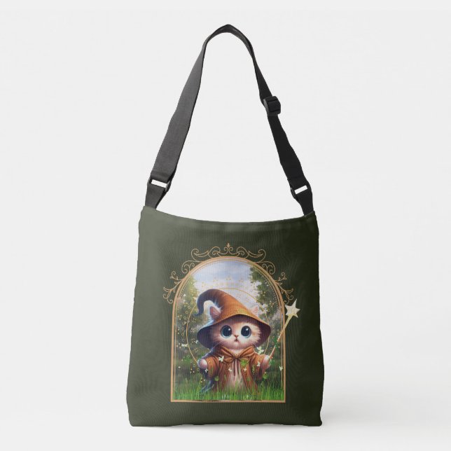 Feline Fantasy Adventure Crossbody Bag (Front)