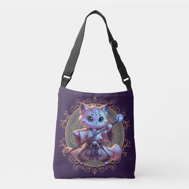 Feline Fantasy Adventure Crossbody Bag (Front)