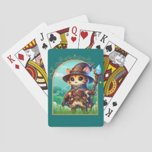 Feline Fantasy Adventure Playing Cards