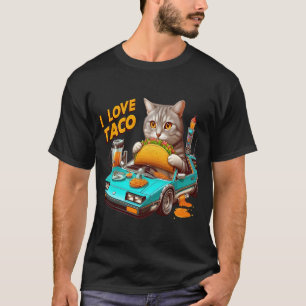 Feline Fiesta I love Taco T-Shirt