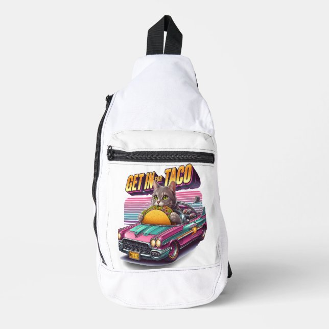 Feline Fiesta in Pink Ride Sling Bag (Front)