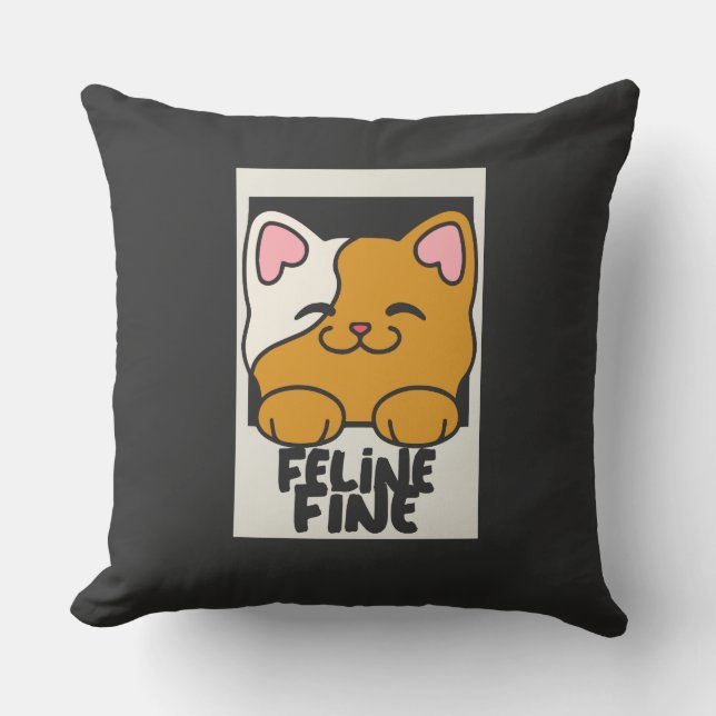 Feline Fine Cushion (Front)