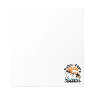 Feline Fine in the Sunshine – Relaxed Tropical Cat Notepad