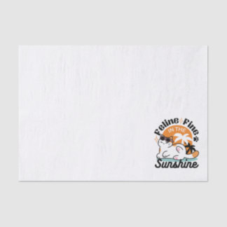 Feline Fine in the Sunshine – Relaxed Tropical Cat Tissue Paper