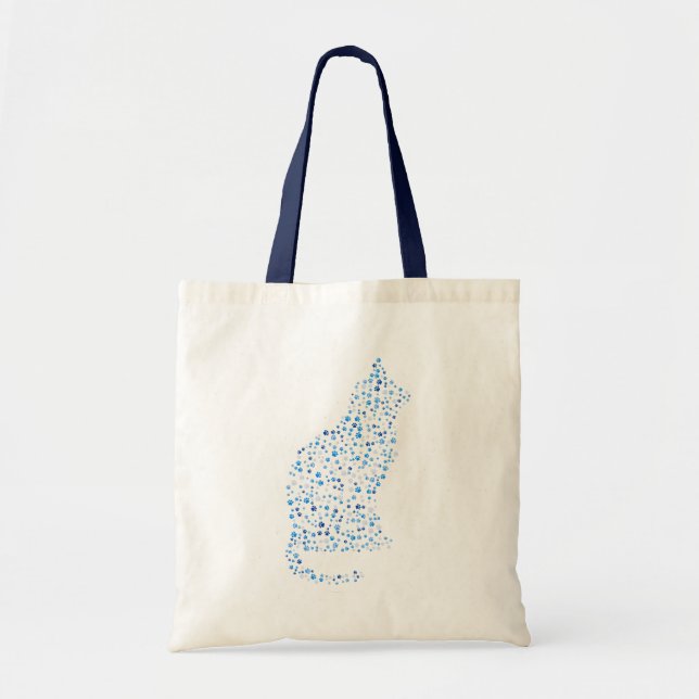 Feline Footprint Art Tote Bag (Front)