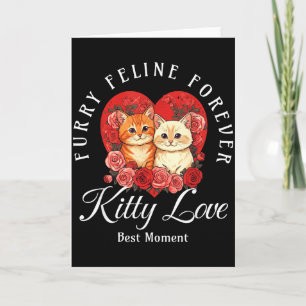 Feline Forever Kitty Love Couple Card