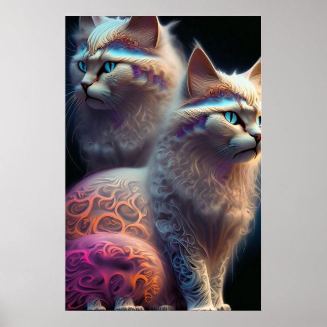 Feline Fractal Beauty 210 Poster (Front)