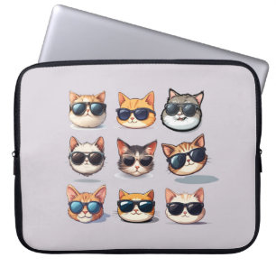 Feline Frenzy Cat Theme Laptop Electronics Bag