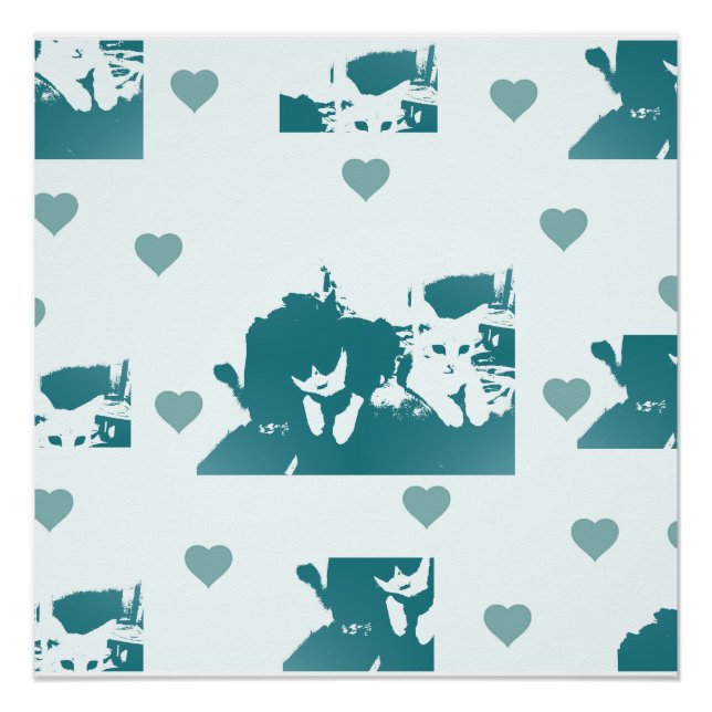 Feline Friends. Adorable Kitten Duo. Poster (Front)