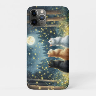 Feline Friends and the Moonlight iPhone 11 Pro Case