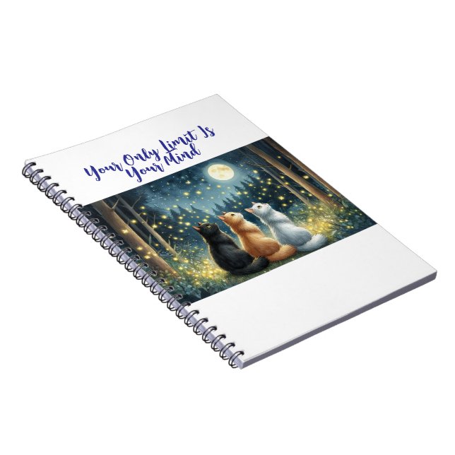 Feline Friends and the Moonlight  Notebook (Right Side)
