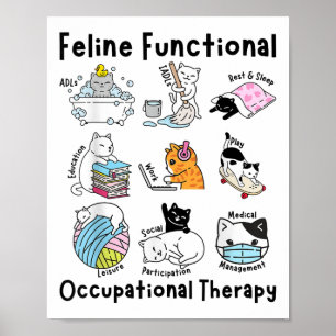 Feline Fun Cat Functional Occupational Therapy Ot Poster