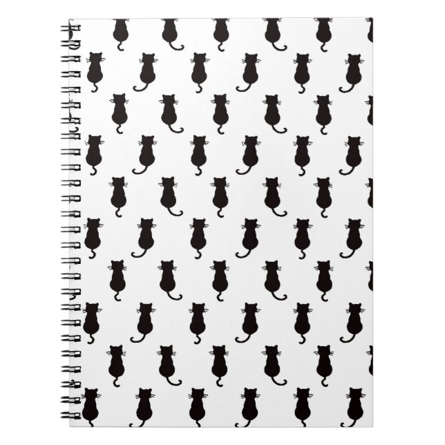 Feline Fun Forever Whimsical Cats Black Cat Motif  Notebook (Front)