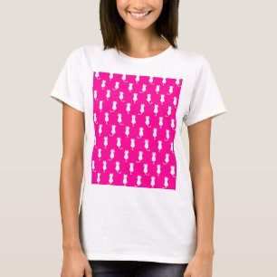 Feline Fun Forever Whimsical Cats Fucshia T-Shirt