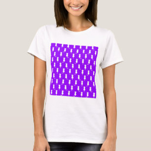 Feline Fun Forever Whimsical Cats White Cat Purple T-Shirt