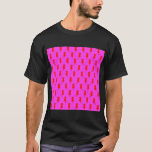 Feline Fun Forever Whimsical Red Cats Pink T-Shirt