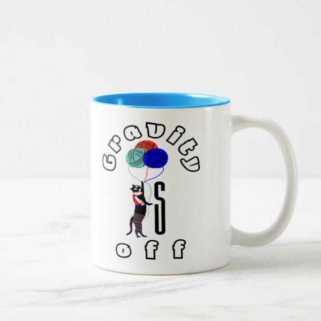 Feline Fun Two-Tone Coffee Mug (Right)