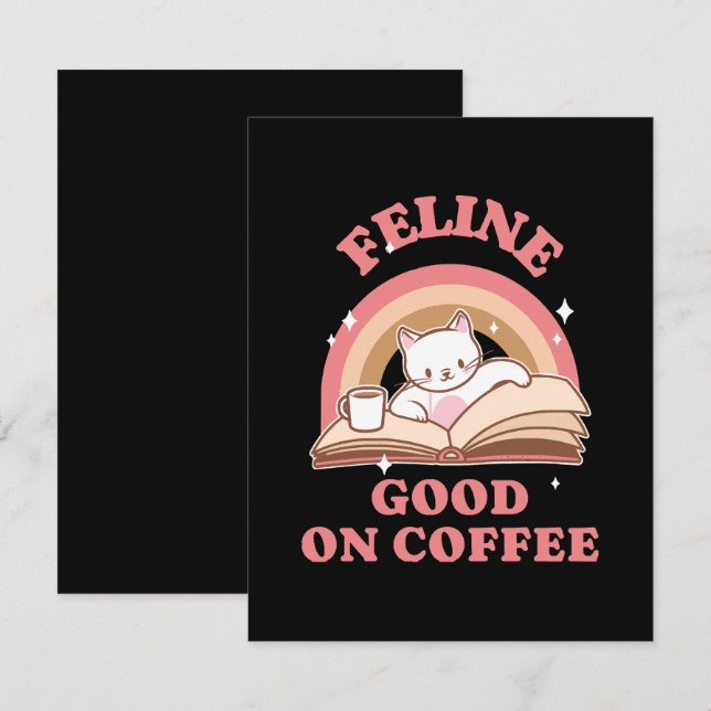 Feline Good on Coffee Enclosure Card (Front/Back)