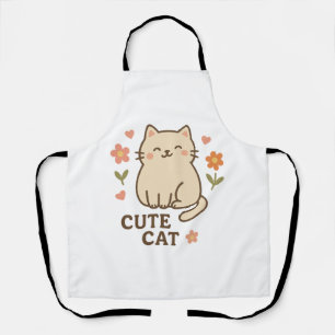 Feline in Bloom Apron