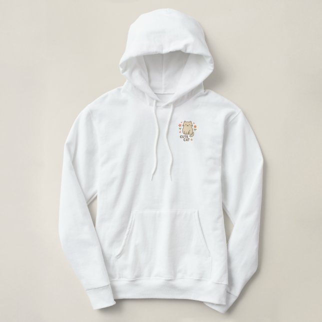 Feline in Bloom Hoodie (Design Front)