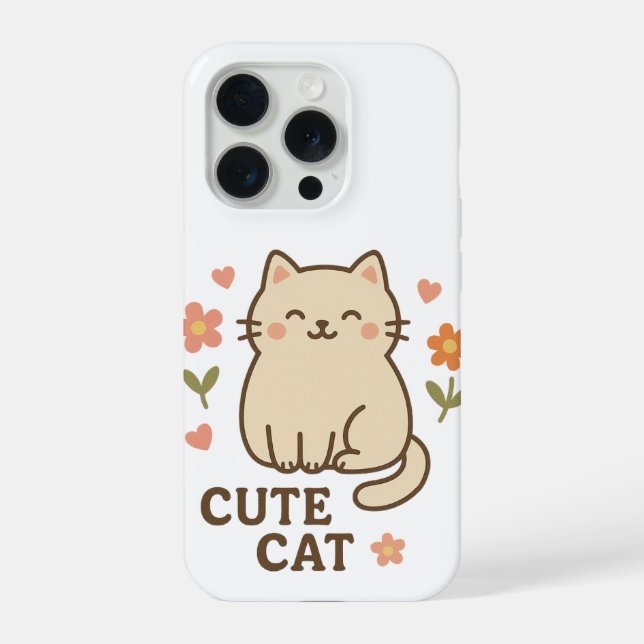 Feline in Bloom iPhone Case (Back)
