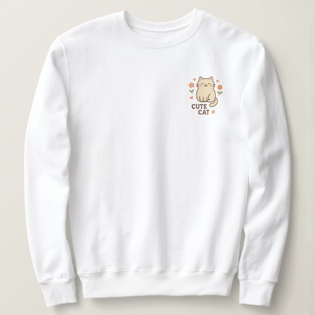 Feline in Bloom Sweatshirt (Design Front)
