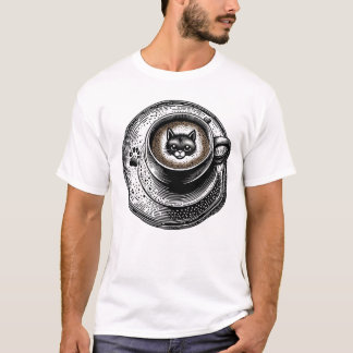 Feline in My Cup Mug T-Shirt