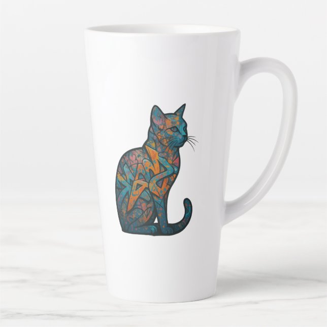 Feline Inferno   Latte Mug (Right)