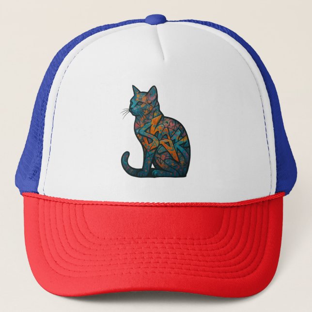 Feline Inferno   Trucker Hat (Front)