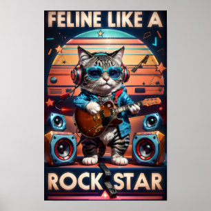 Feline Like a Rock Star  Poster