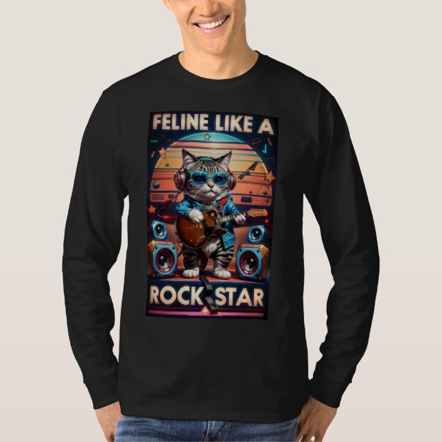 Feline Like a Rock Star T-Shirt (Front)