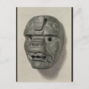 Feline mask of a man, from Oaxaca, Pre-Columbian Postcard