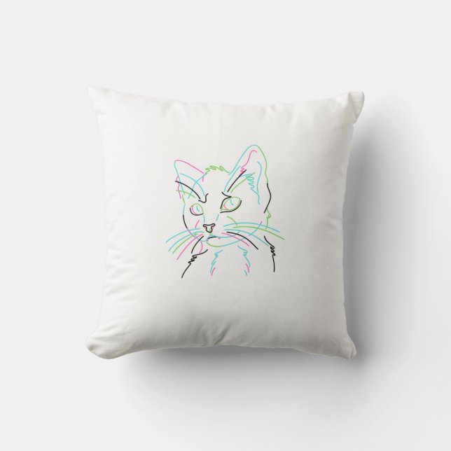 Feline obsessed pillow  (Front)
