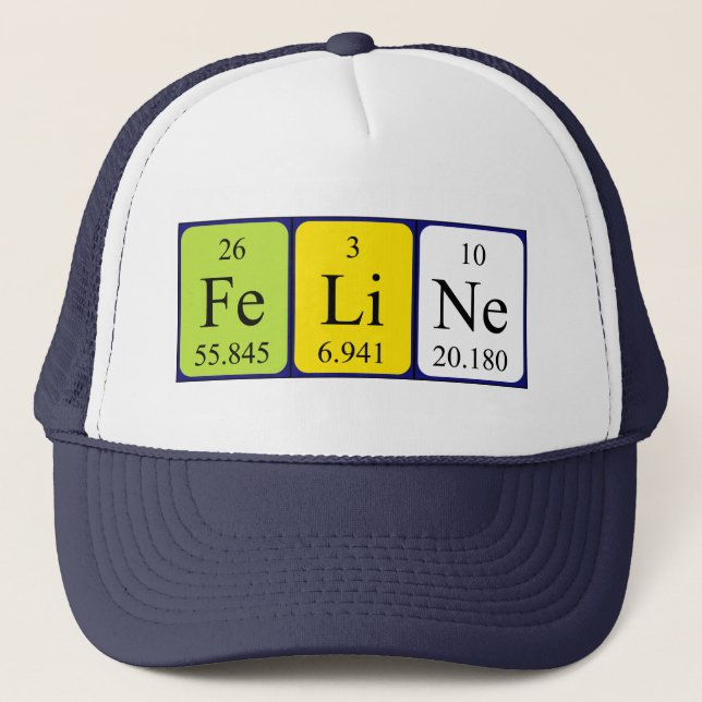 Feline periodic table name hat (Front)