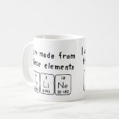 Feline periodic table name mug (Front Left)