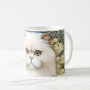Feline Persian cat art nouveau Coffee Mug