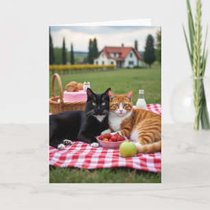 Feline Picnic Mothers Day Card
