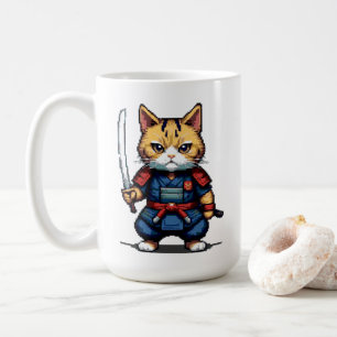 Feline Samurai Warrior Coffee Mug