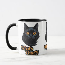 Feline Shock: Black Cat with Sharp Orange Eyes