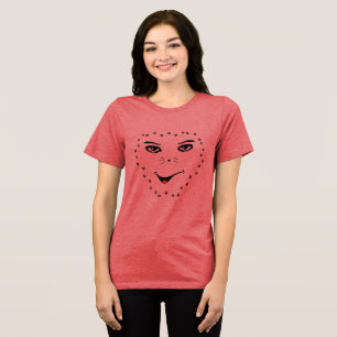 "Feline Soul, Human Gaze – Artistic Tri-Blend Shirt