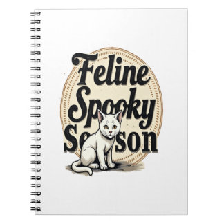 Feline Spooky Season Cat Notebook