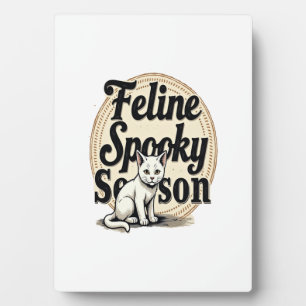 Feline Spooky Season Cat Plaque