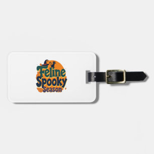 Feline Spooky Season Luggage Tag