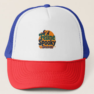 Feline Spooky Season Trucker Hat